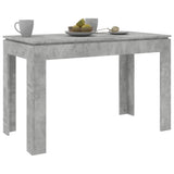 ZNTS Dining Table Concrete Grey 120x60x76 cm Engineered Wood 800760