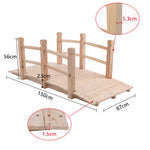 ZNTS Arch Bridge Small Wooden Bridge Courtyard Outdoor Anticorrosive Wood Landscape Bridge Burlywood 47676118