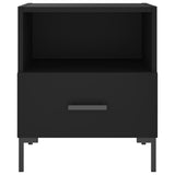 ZNTS Bedside Cabinets 2 pcs Black 40x35x47.5 cm Engineered Wood 827439