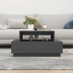 ZNTS Coffee Table Grey 80x55x40.5 cm Solid Wood Pine 814516