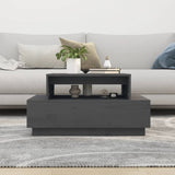 ZNTS Coffee Table Grey 80x55x40.5 cm Solid Wood Pine 814516