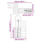 ZNTS Playhouse with Climbing Wall Impregnated Wood Pine 3155833
