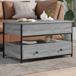 ZNTS Coffee Table Grey Sonoma 85x50x50 cm Engineered Wood and Metal 845389