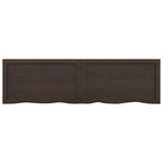 ZNTS Wall Shelf Dark Brown 140x40x cm Treated Solid Wood Oak 363822