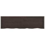 ZNTS Wall Shelf Dark Brown 140x40x cm Treated Solid Wood Oak 363822