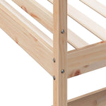 ZNTS Loft Bed without Mattress 100x200 cm Solid Wood Pine 842846