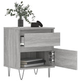 ZNTS Bedside Cabinets 2 pcs Grey Sonoma 40x35x50 cm Engineered Wood 830681