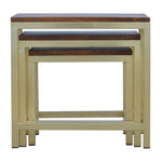 Chunky Gold Stool Set of 3 IN243