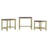 Chunky Gold Stool Set of 3 IN243