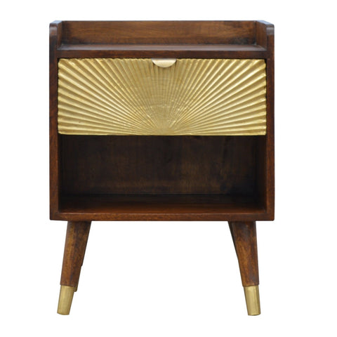 Manila Gold One Drawer Bedside IN533