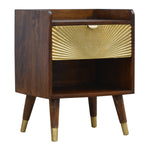 Manila Gold One Drawer Bedside IN533